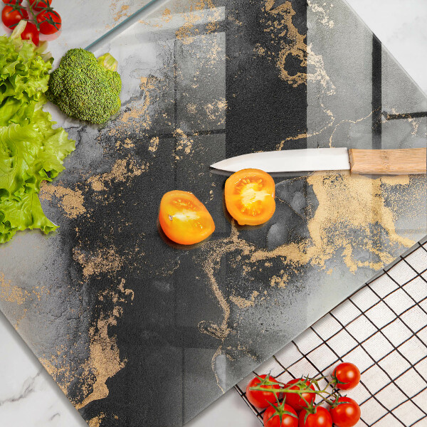 Chopping board Abstraction with gold