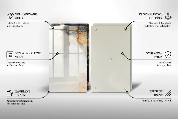 Chopping board Abstraction with gold