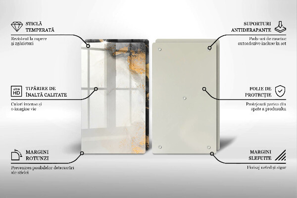 Chopping board Abstraction with gold