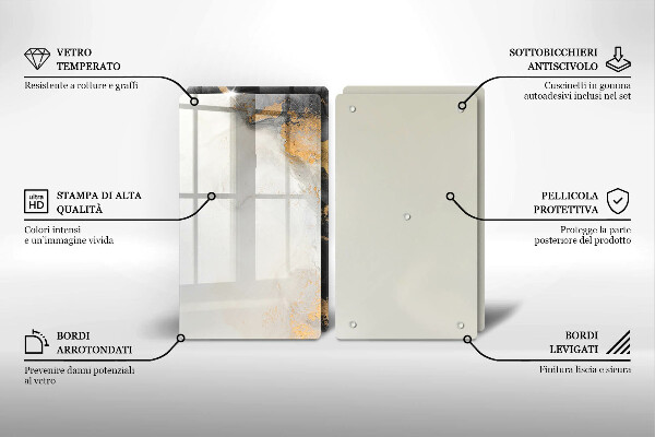 Chopping board Abstraction with gold