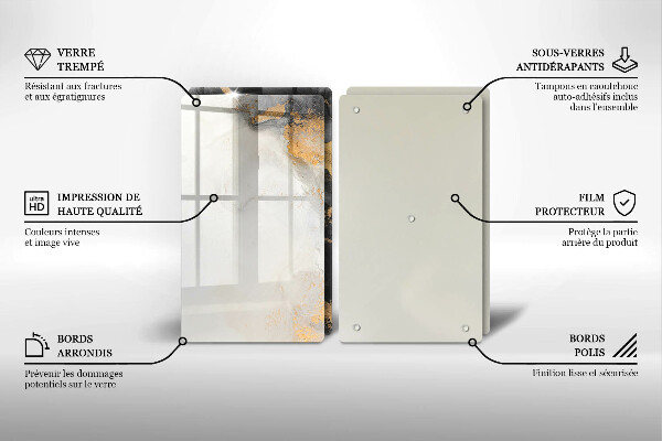 Chopping board Abstraction with gold