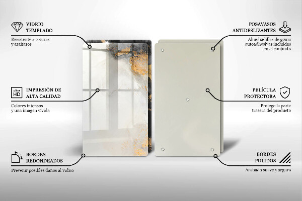 Chopping board Abstraction with gold