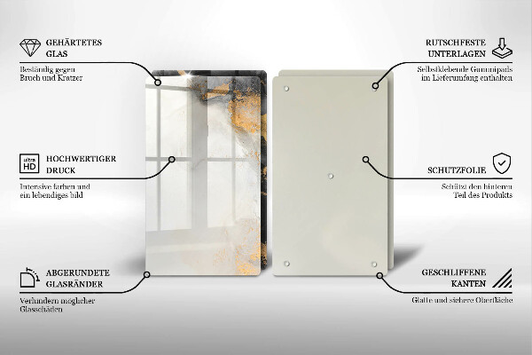 Chopping board Abstraction with gold