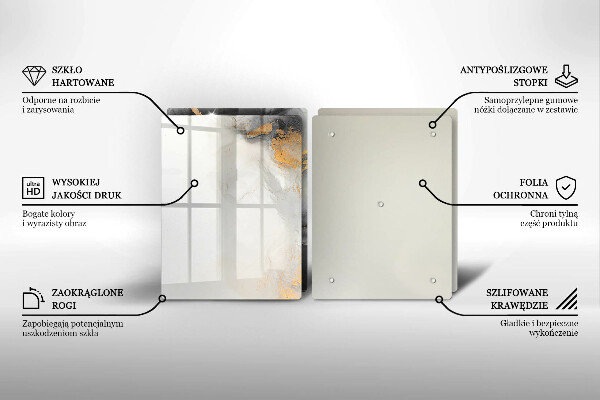 Chopping board Abstraction with gold