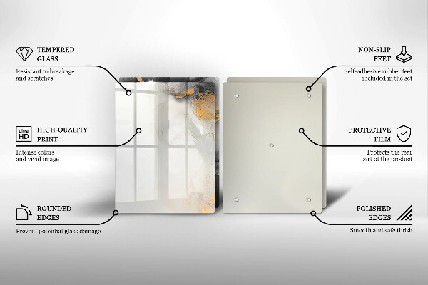 Chopping board Abstraction with gold