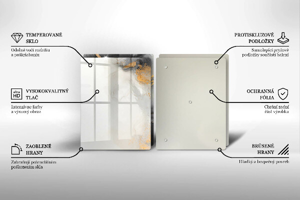 Chopping board Abstraction with gold