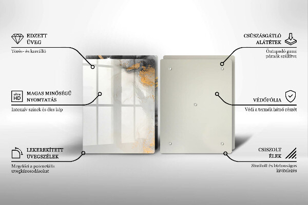 Chopping board Abstraction with gold