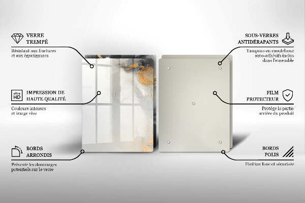 Chopping board Abstraction with gold