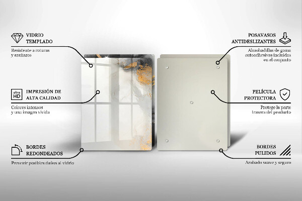 Chopping board Abstraction with gold