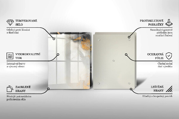 Chopping board Abstraction with gold