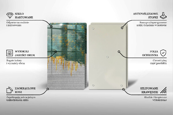 Chopping board Abstraction with gold