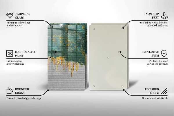 Chopping board Abstraction with gold