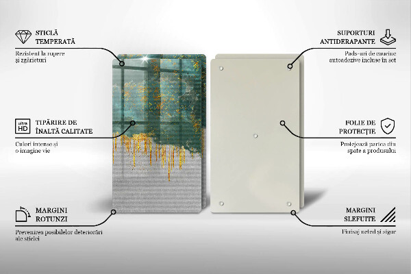 Chopping board Abstraction with gold