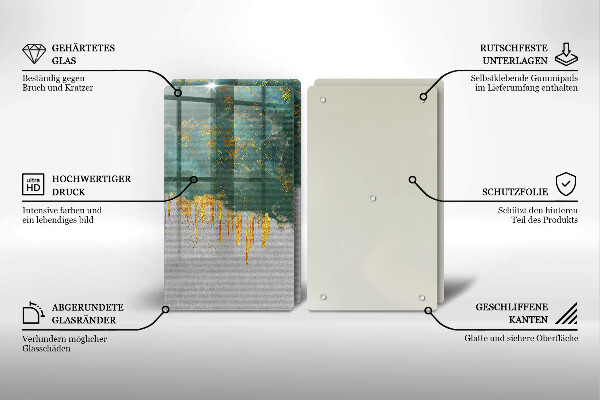 Chopping board Abstraction with gold