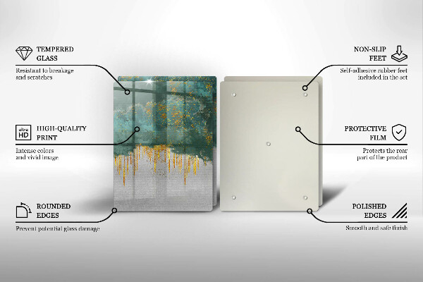 Chopping board Abstraction with gold