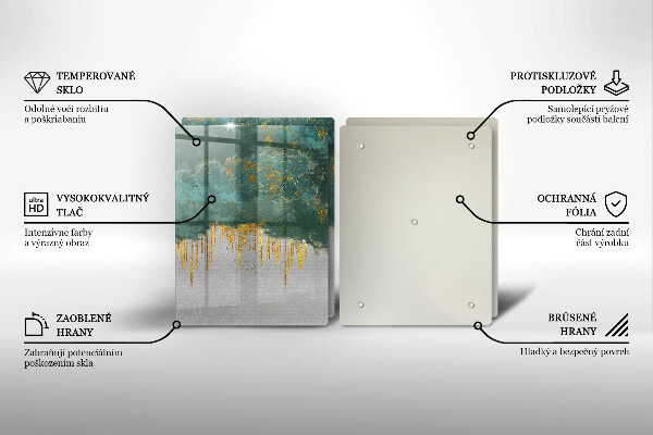 Chopping board Abstraction with gold