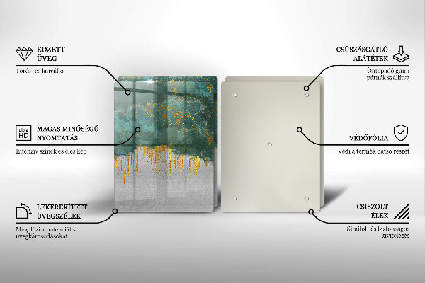 Chopping board Abstraction with gold