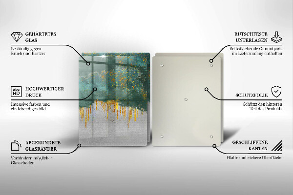 Chopping board Abstraction with gold