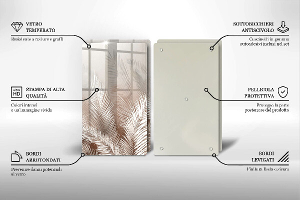 Chopping board Boho leaf vegetation