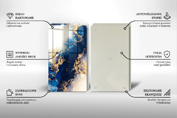 Chopping board Abstraction with blue