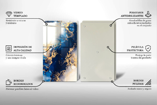 Chopping board Abstraction with blue