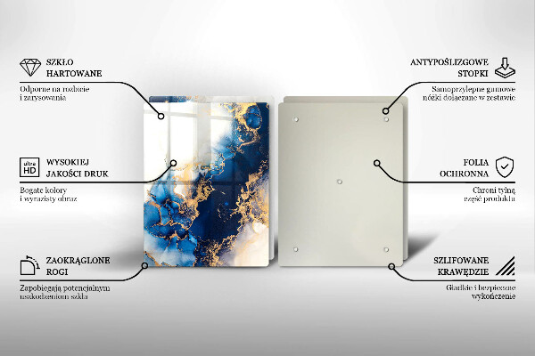 Chopping board Abstraction with blue