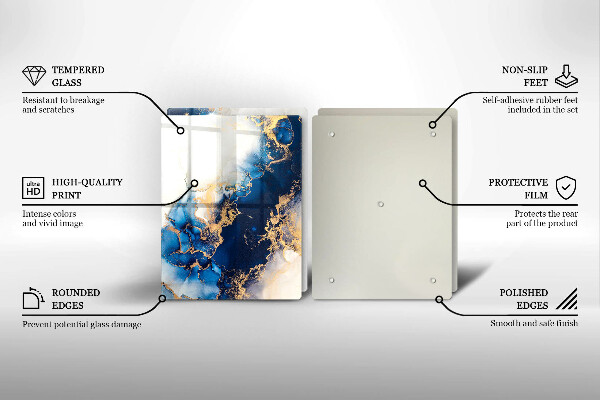 Chopping board Abstraction with blue