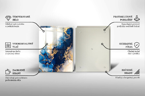 Chopping board Abstraction with blue