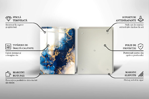 Chopping board Abstraction with blue