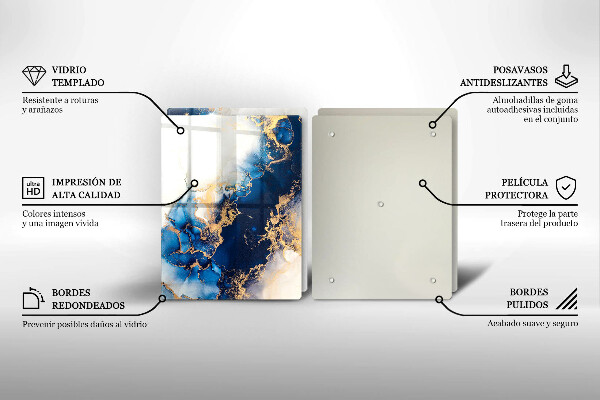 Chopping board Abstraction with blue