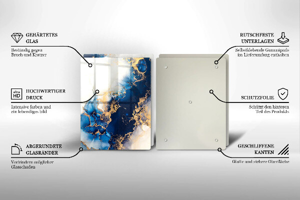 Chopping board Abstraction with blue