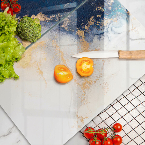 Chopping board Abstraction with blue