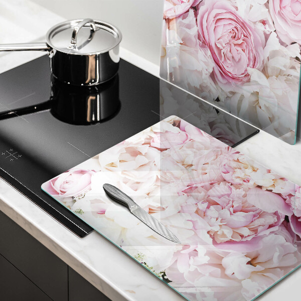 Chopping board Peony bouquet