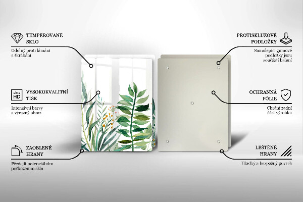 Chopping board Plant leaves illustration