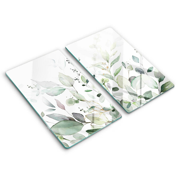 Chopping board Watercolor plants