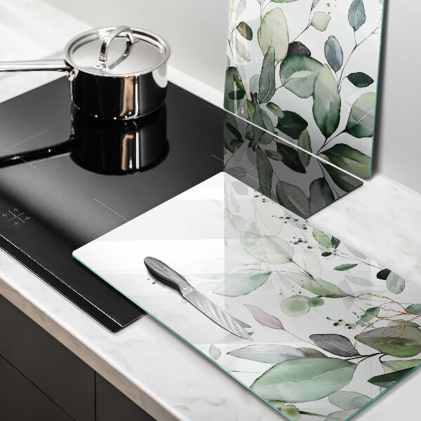 Chopping board Watercolor plants