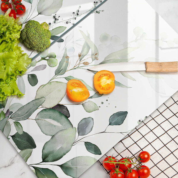 Chopping board Watercolor plants