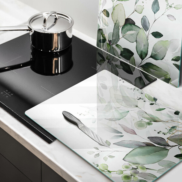 Chopping board Watercolor plants