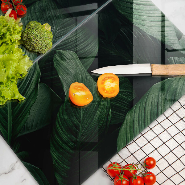 Chopping board Dark leaves