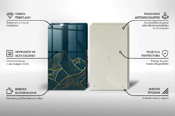 Chopping board Abstract mountains