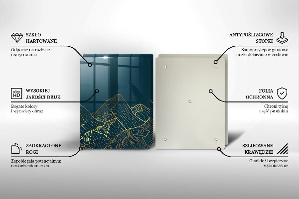 Chopping board Abstract mountains