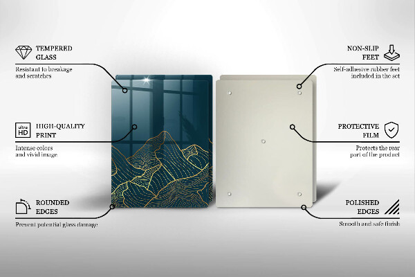 Chopping board Abstract mountains