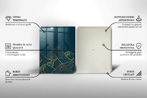 Chopping board Abstract mountains