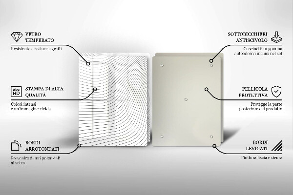 Chopping board Modern Line pattern