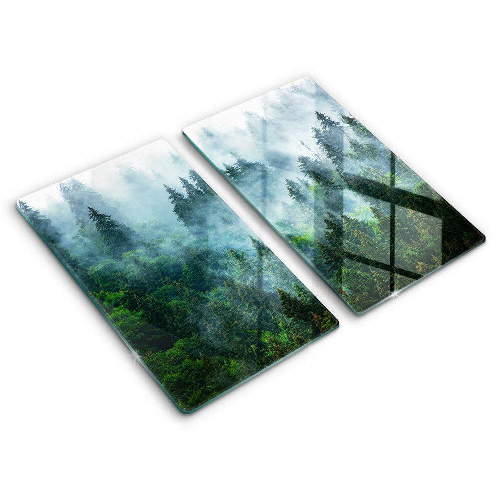Chopping board Forest in the fog