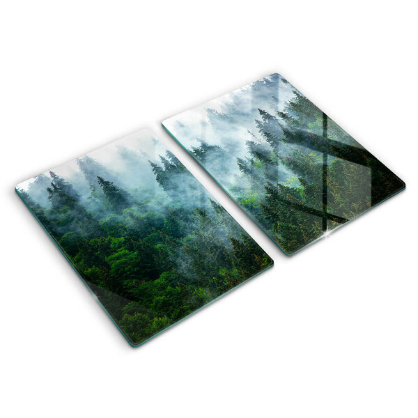 Chopping board Forest in the fog