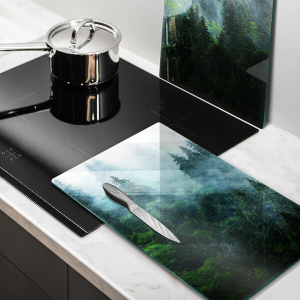 Chopping board Forest in the fog