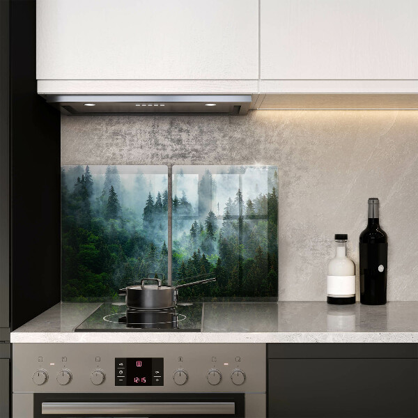 Chopping board Forest in the fog