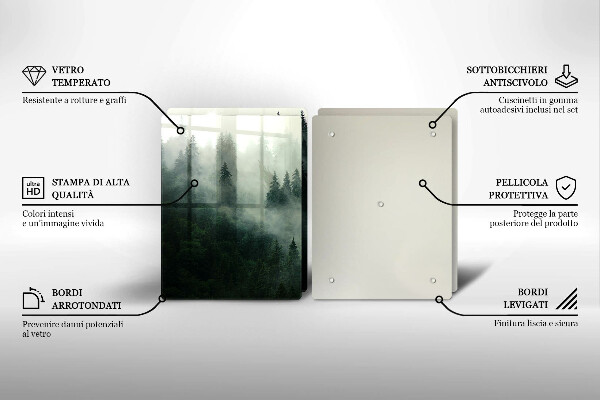 Chopping board Landscape of a hazy forest