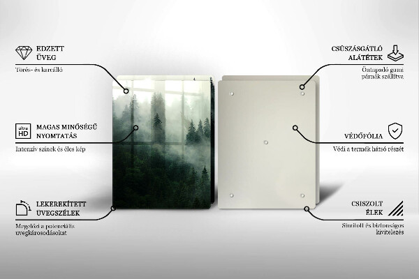 Chopping board Landscape of a hazy forest